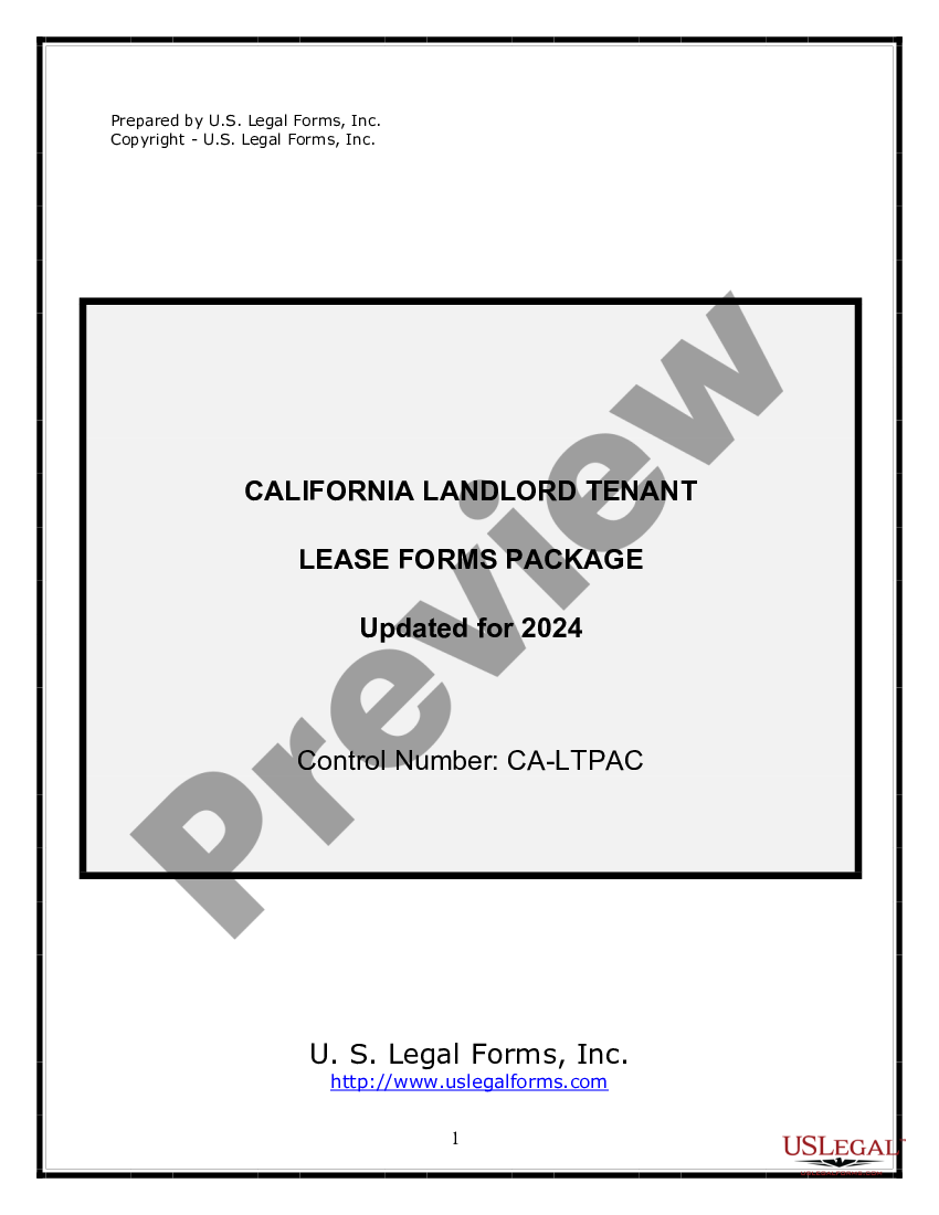 page 0 Residential Landlord Tenant Rental Lease Forms and Agreements Package preview