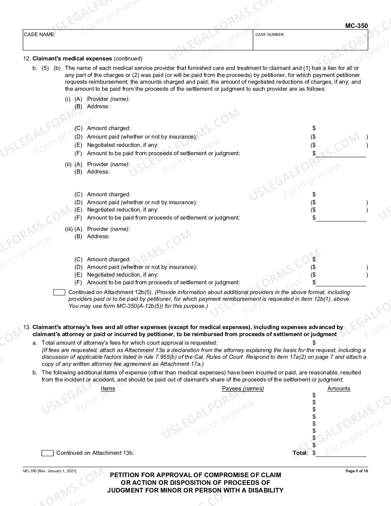 Preview Petition to Approve Compromise of Claim