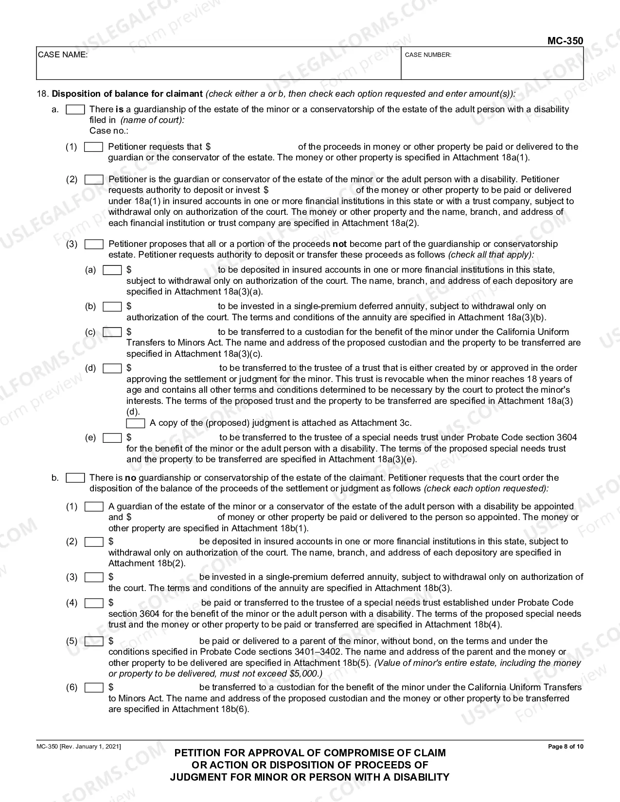 Preview Petition to Approve Compromise of Claim