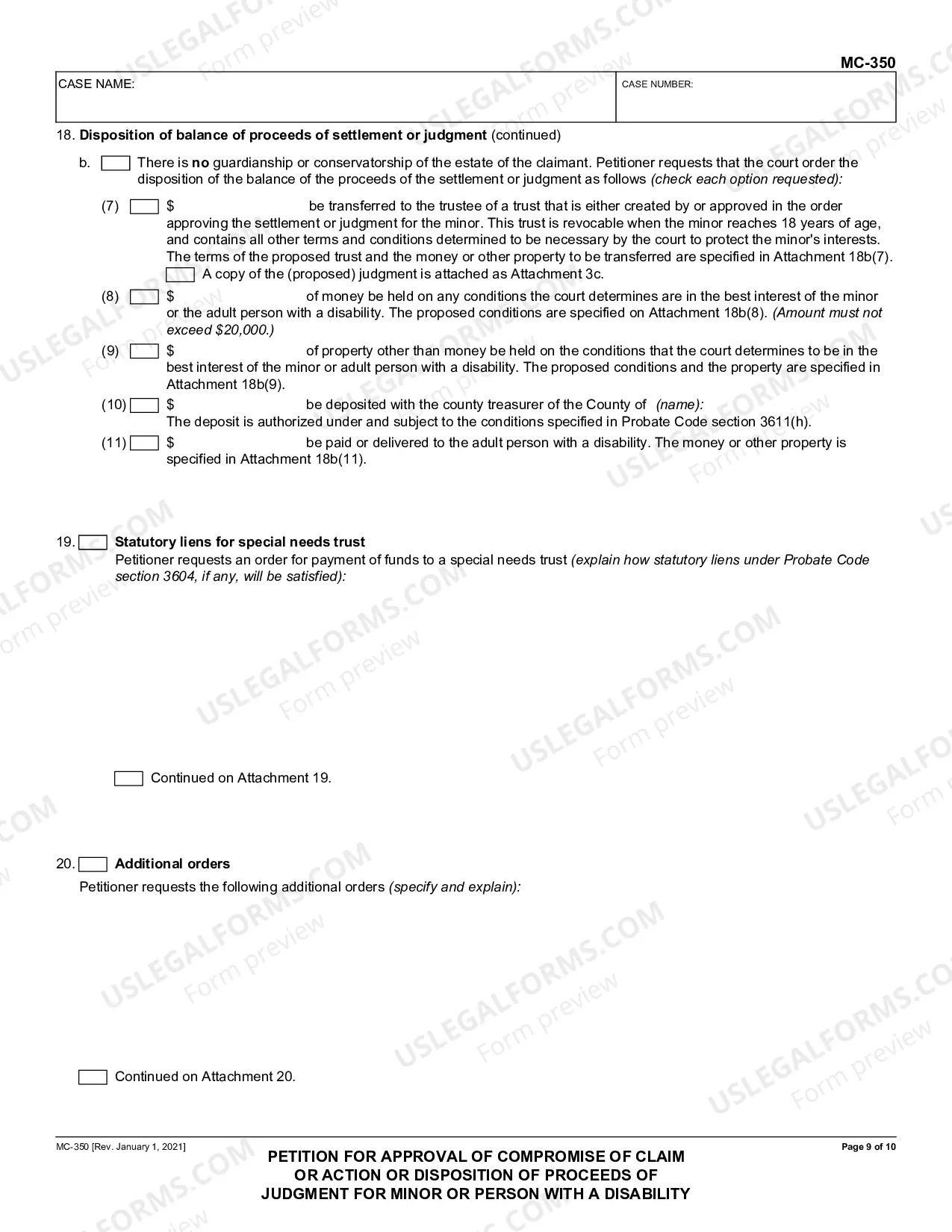 Preview Petition to Approve Compromise of Claim