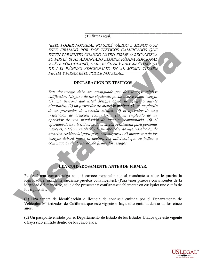 Preview Poder notarial duradero para el cuidado de la salud