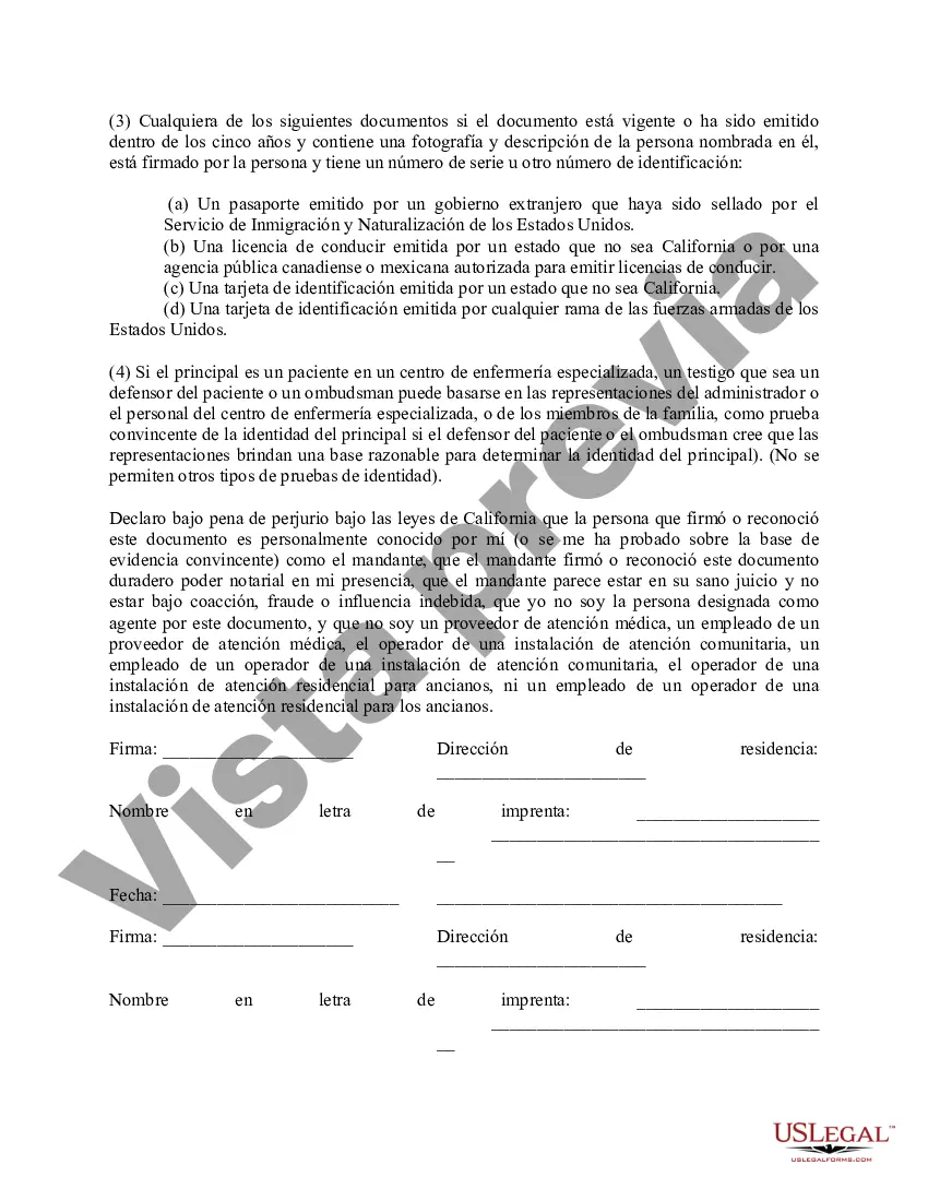 Preview Poder notarial duradero para el cuidado de la salud