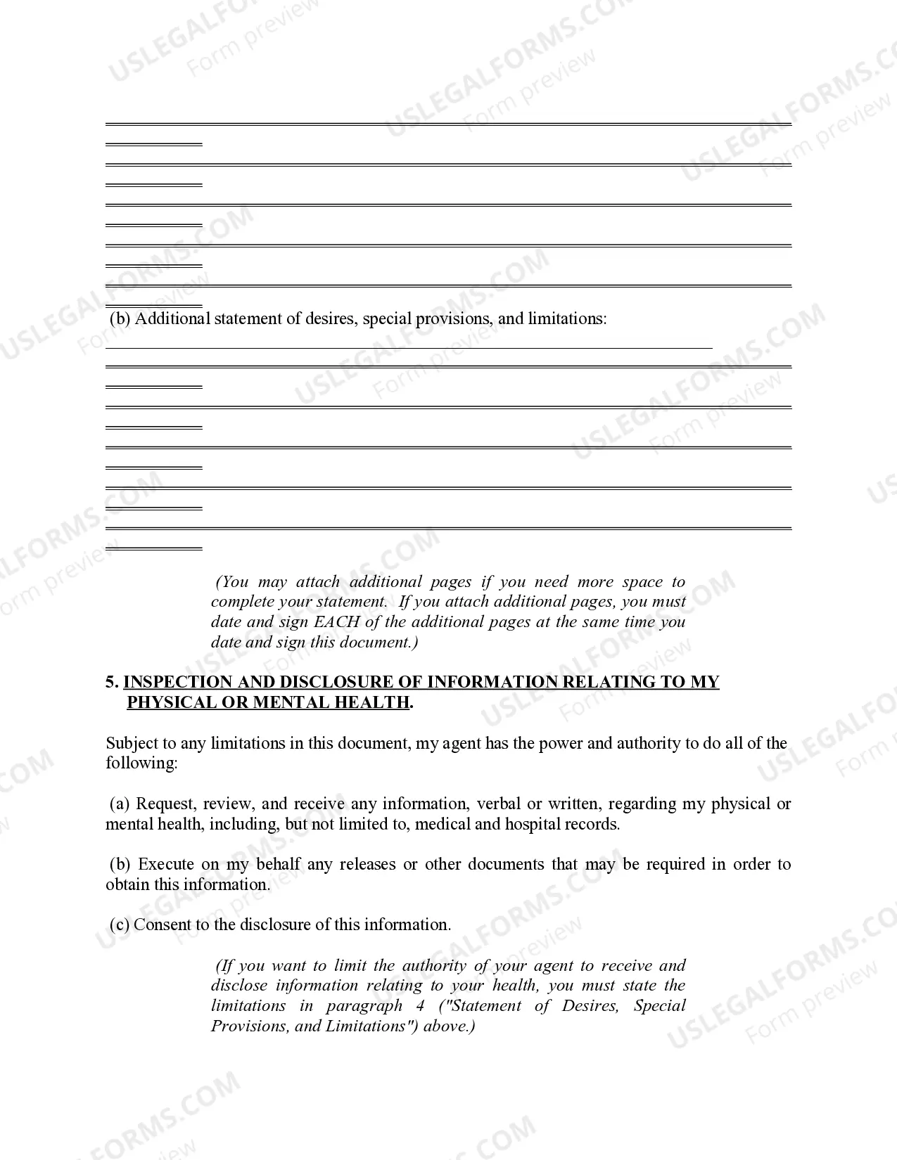 Preview Durable Power of Attorney for Health Care