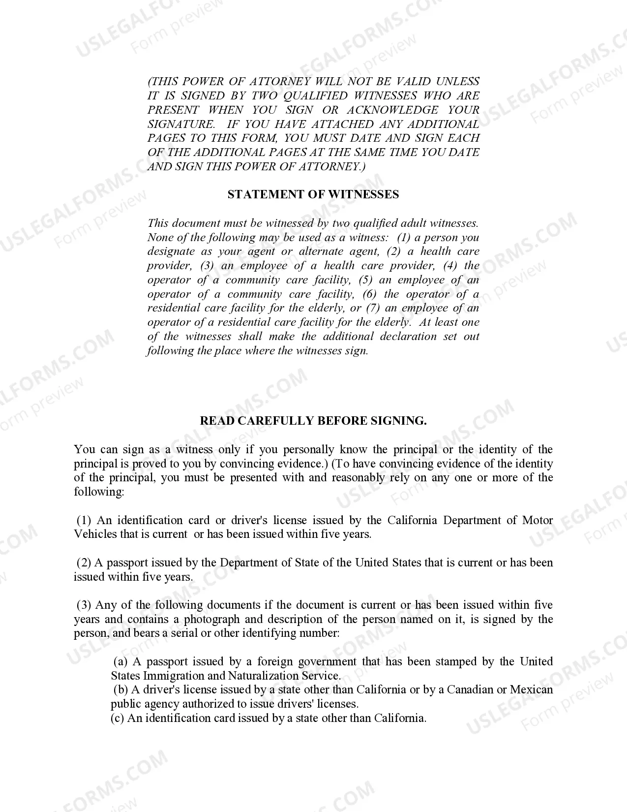 Preview Durable Power of Attorney for Health Care