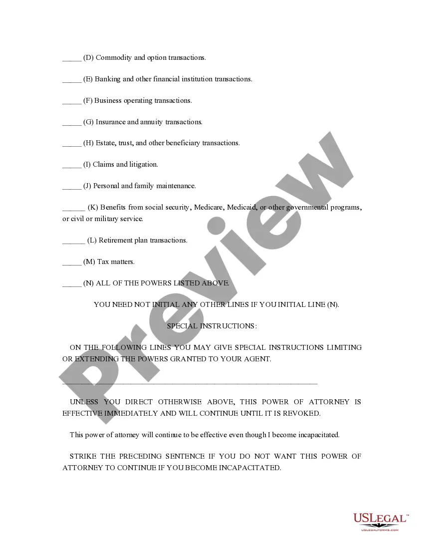Get Uniform Statutory Power of Attorney - Property - Finances - Section 4401 Preview Uniform Statutory Power of Attorney - Property - Finances - Section 4401