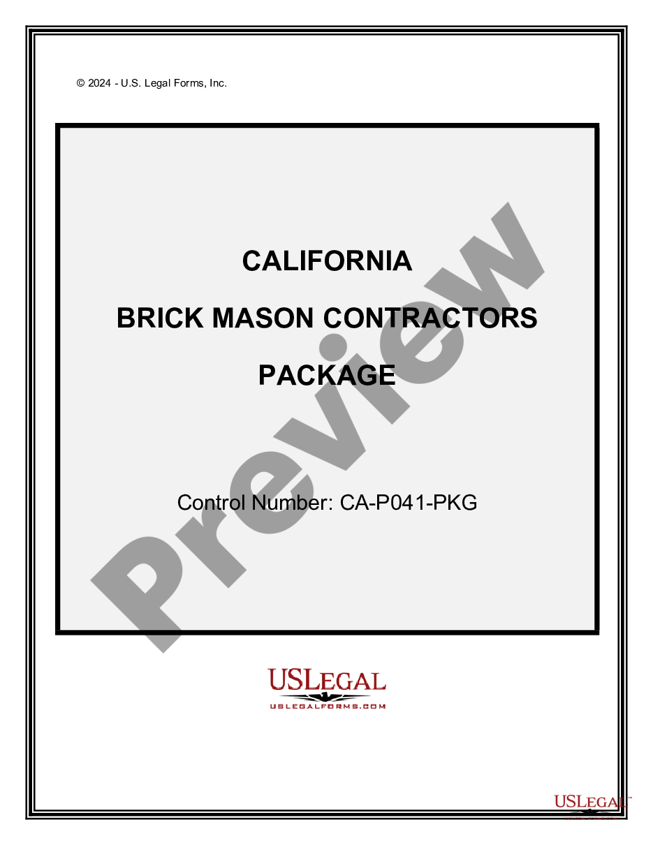 page 0 Brick Mason Contractor Package preview