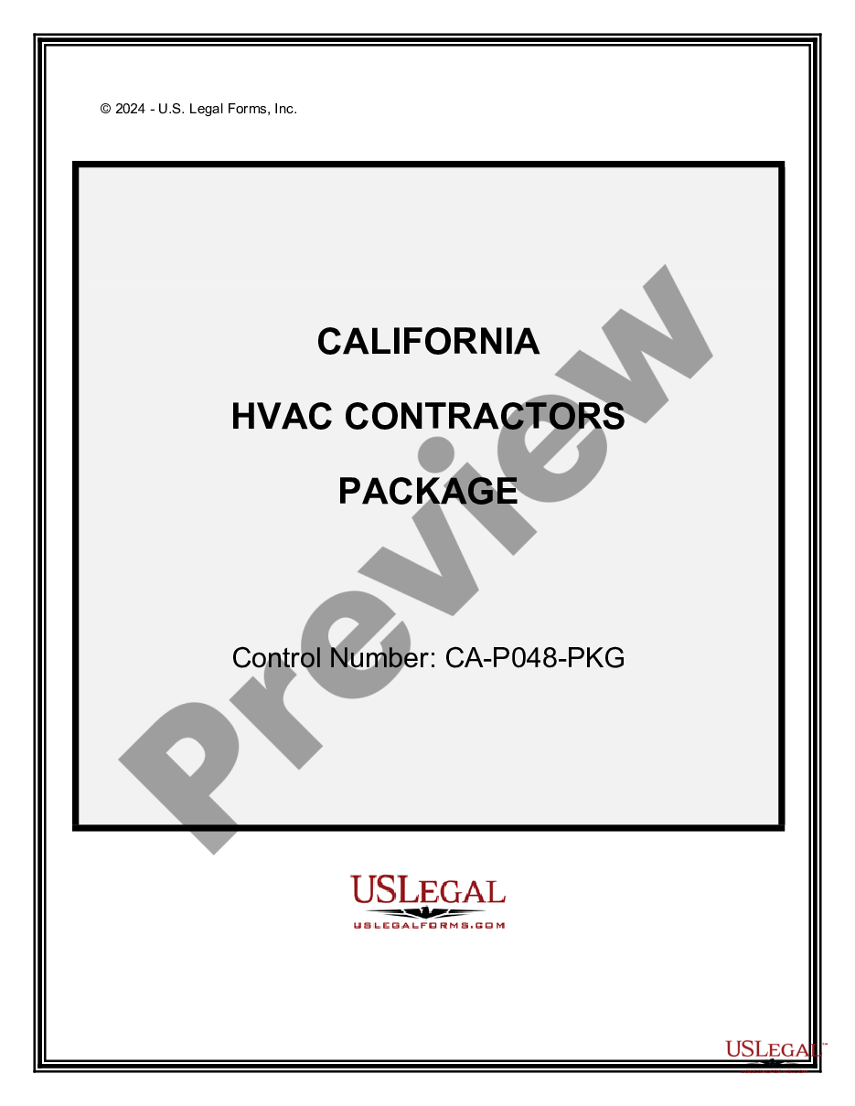 page 0 HVAC Contractor Package preview