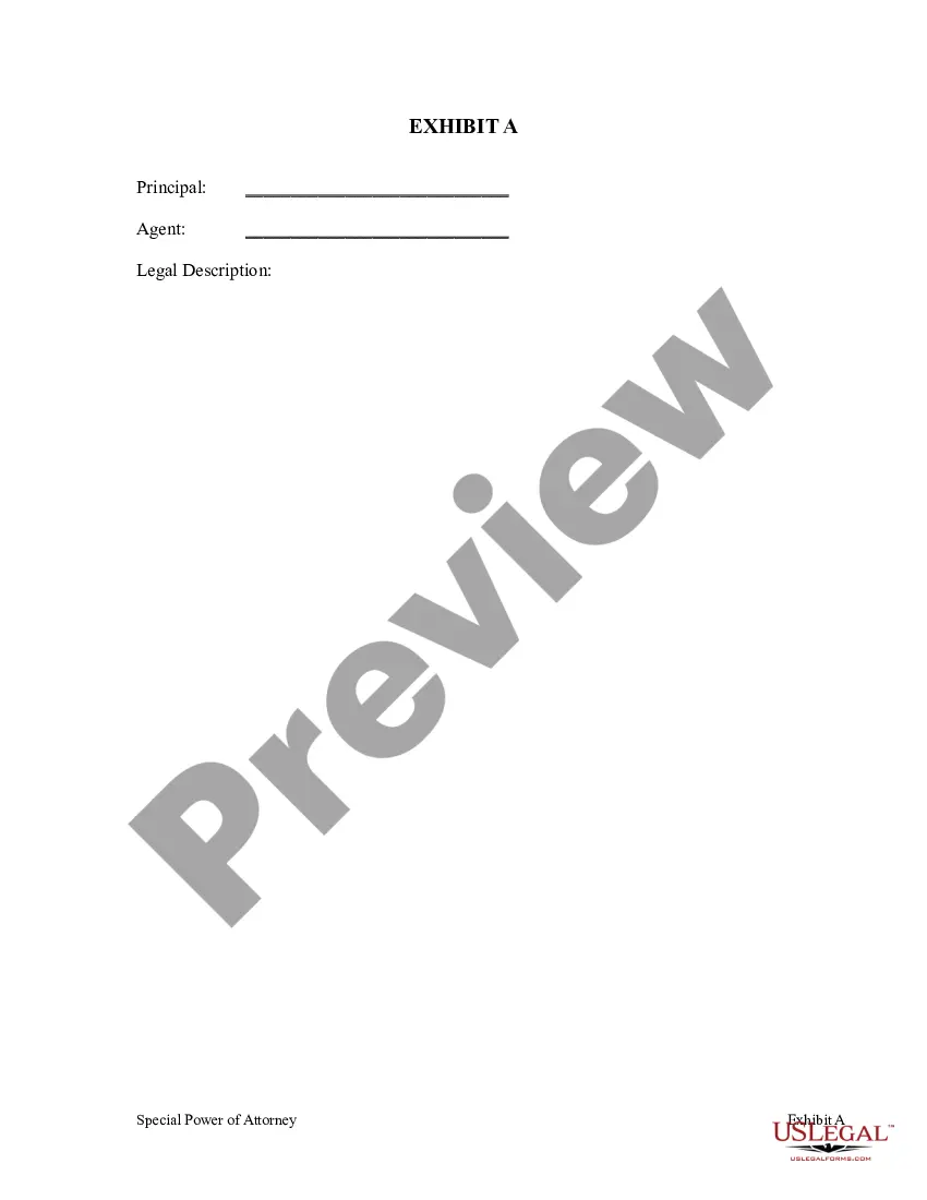 Preview Special or Limited Power of Attorney for Real Estate Purchase Transaction by Purchaser