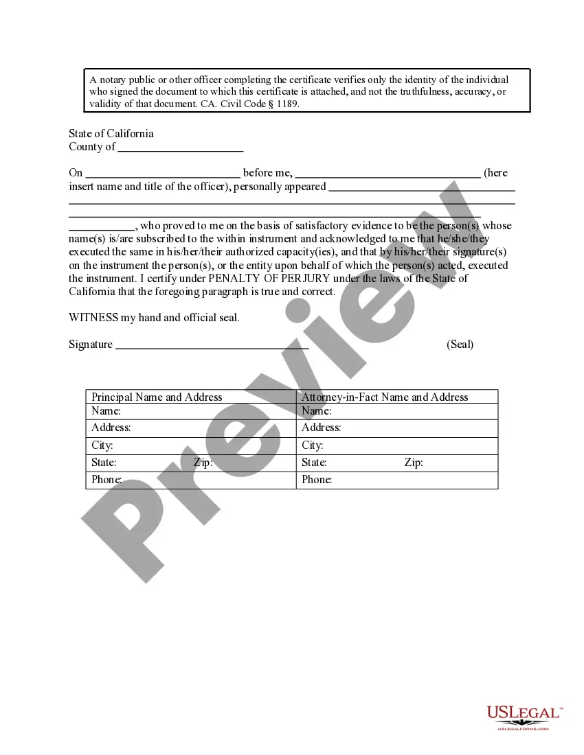 Preview Limited Power of Attorney where you Specify Powers with Sample Powers Included