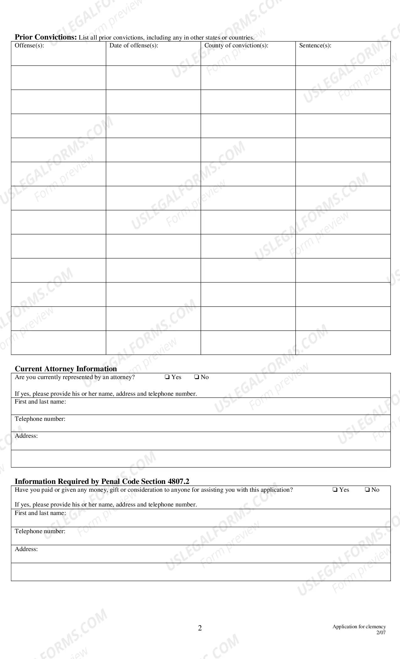 Preview Application for Clemency