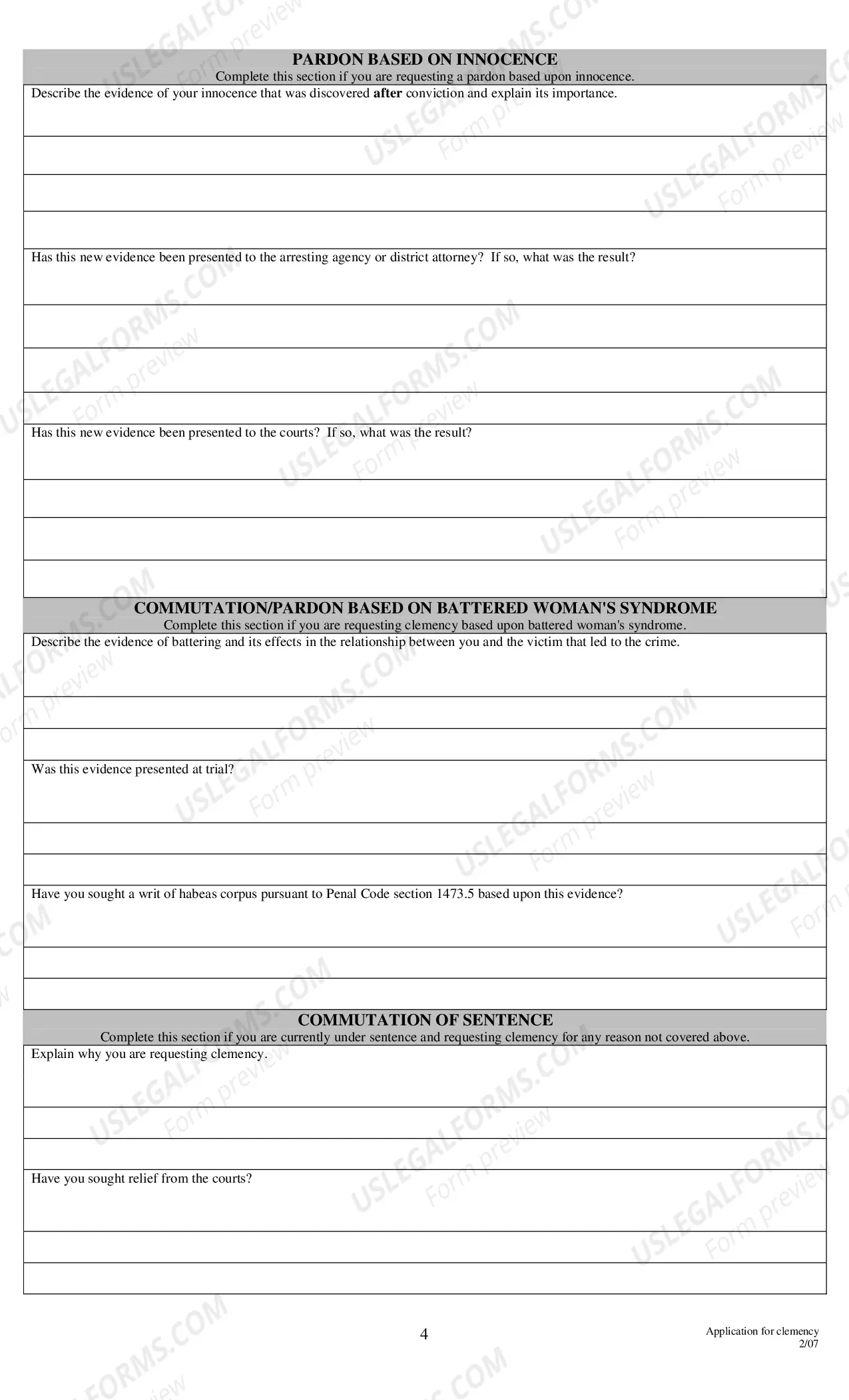 Preview Application for Clemency