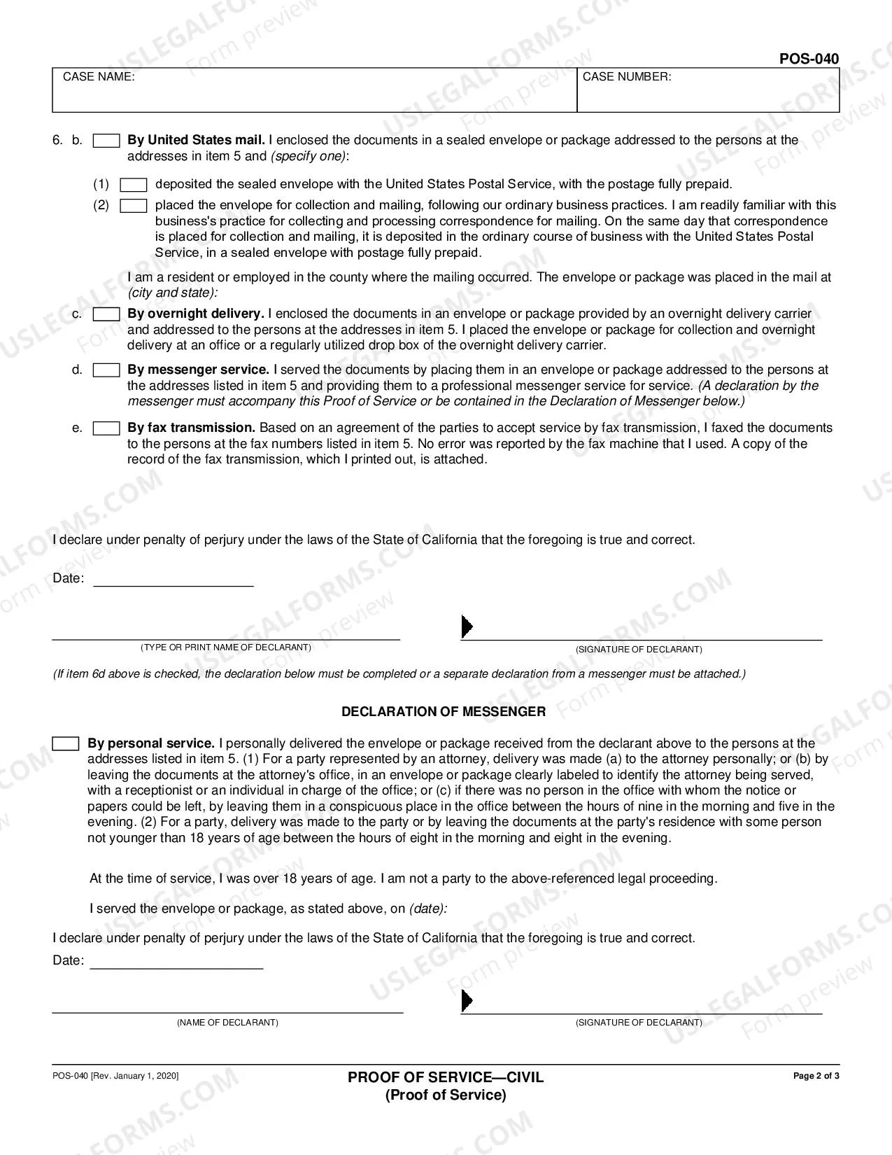 Preview Proof of Service - Civil