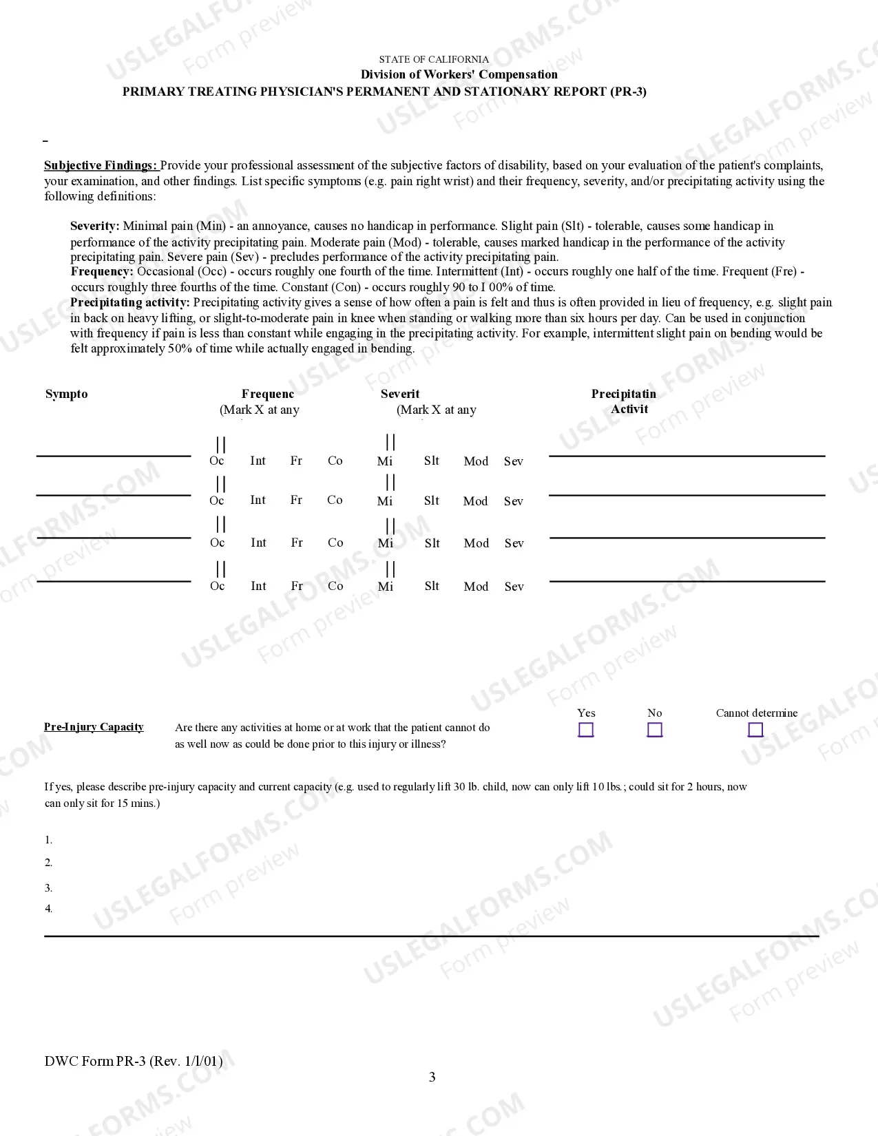 Preview Primary Physician's Permanent Report for Workers' Compensation