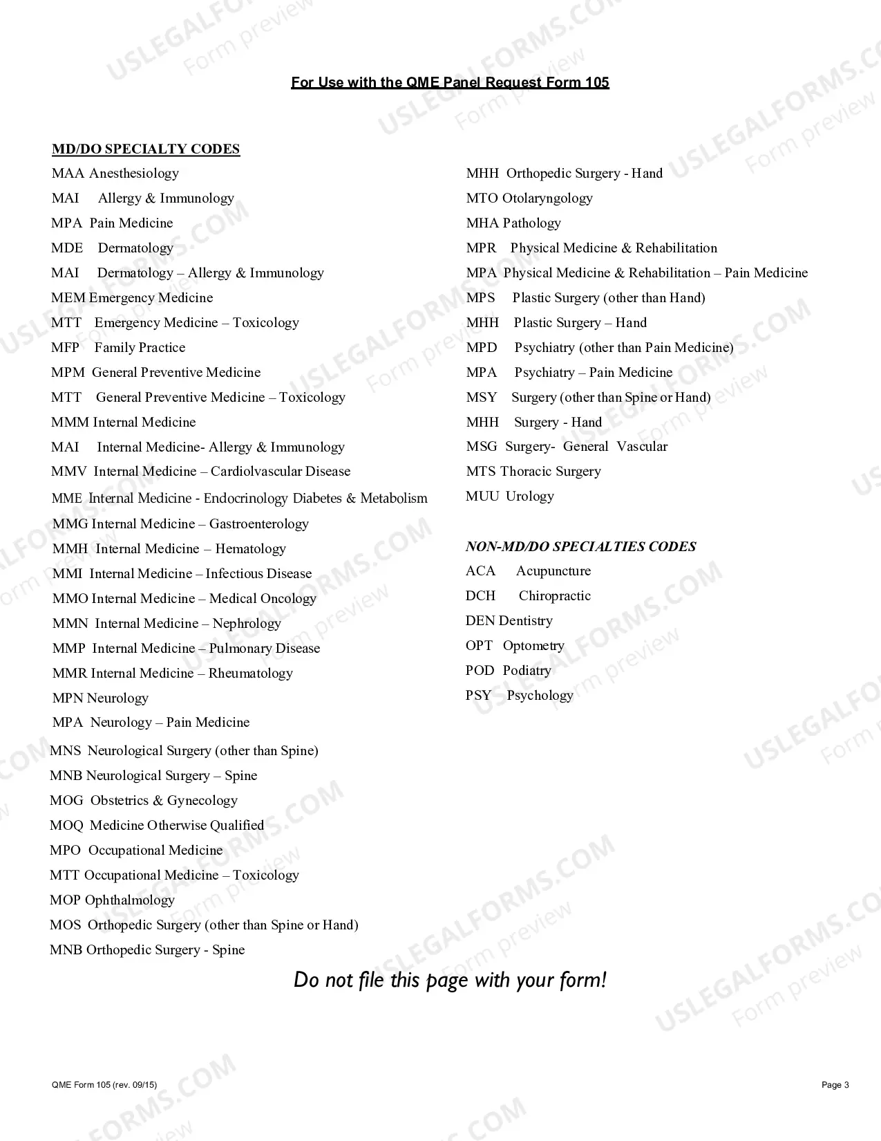 Preview Request For QME Panel Under Labor Code 4062.1 Unrepresented
