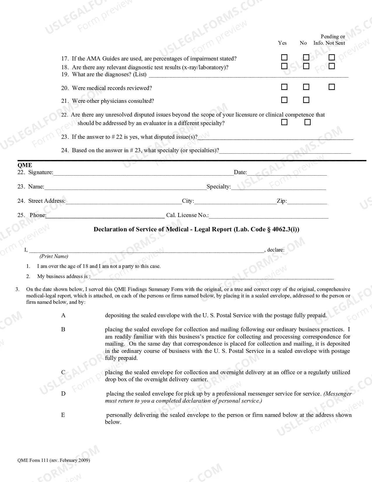 Preview Qualified Or Agreed Medical Evaluator Findings Summary Form