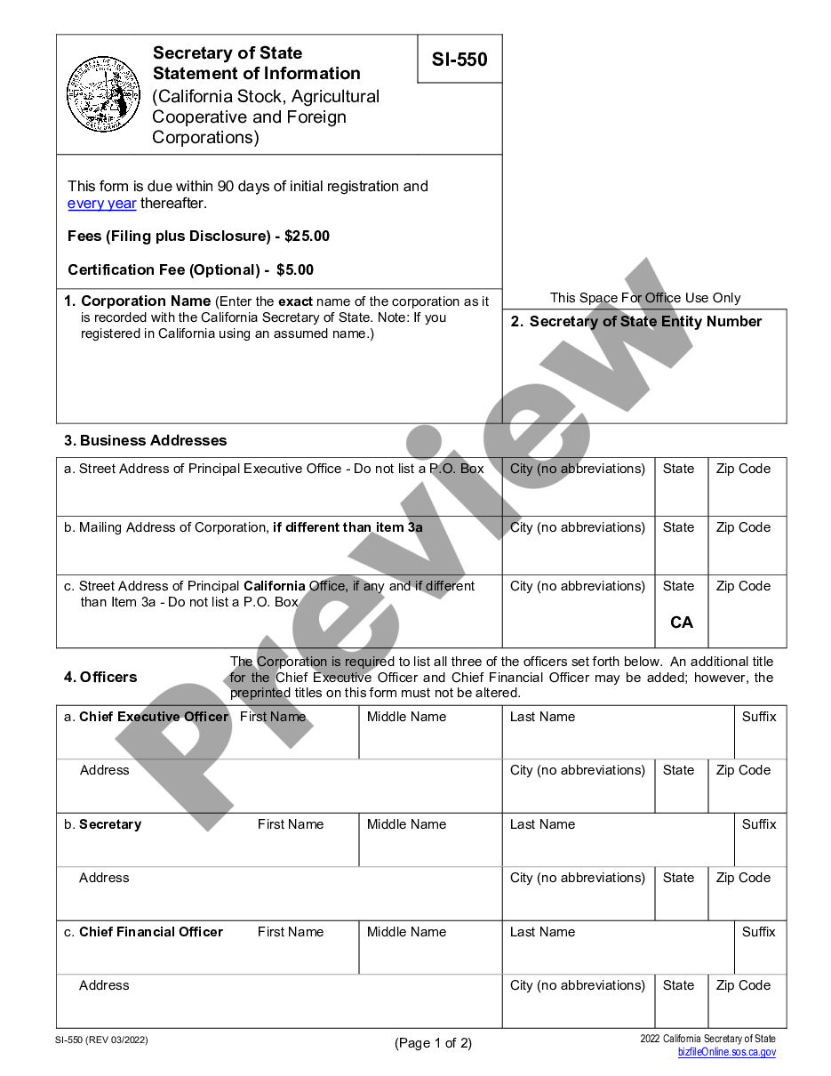 page 4 California Change of Registered Agent preview