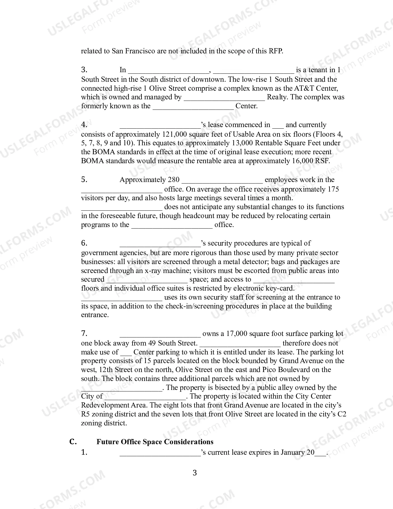 Preview Request for Proposal for Commercial Real Estate Brokerage Services