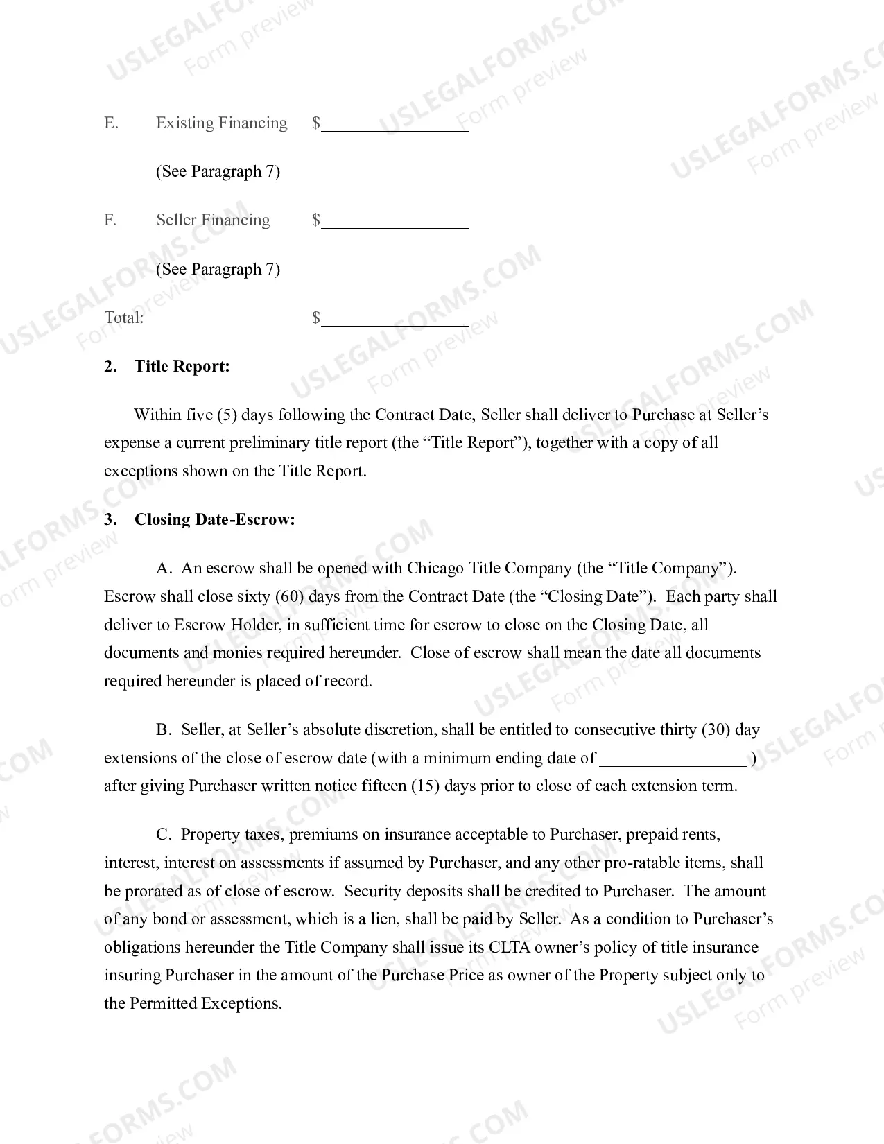 Preview Real Estate Purchase Agreement and Deposit Receipt