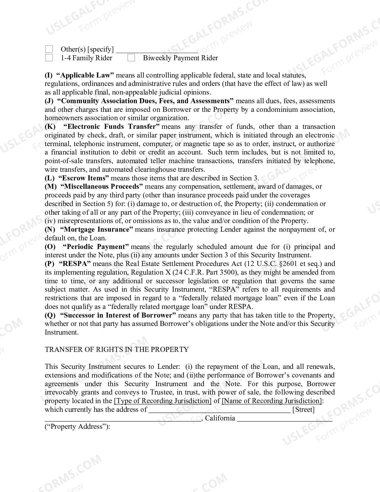 Preview General Deed of Trust