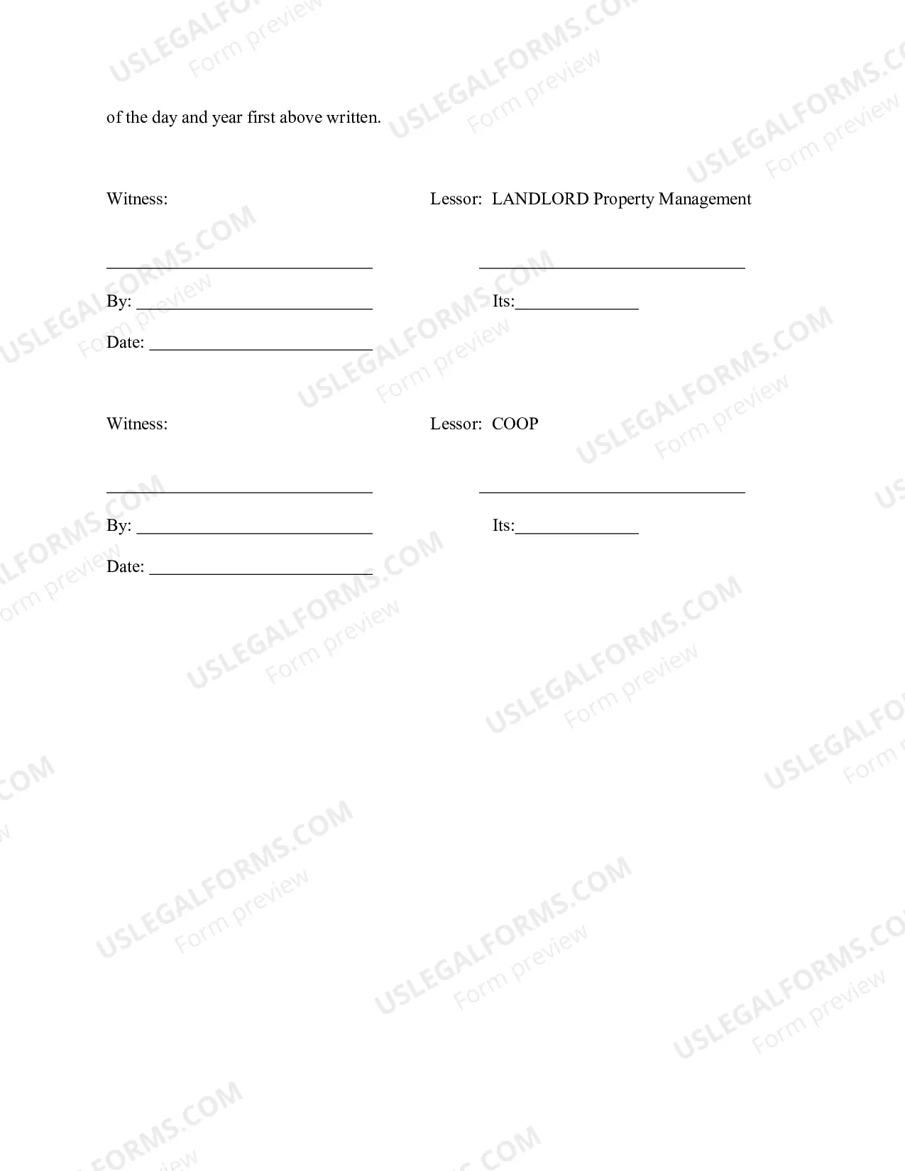 Preview Draft Master Lease Agreement