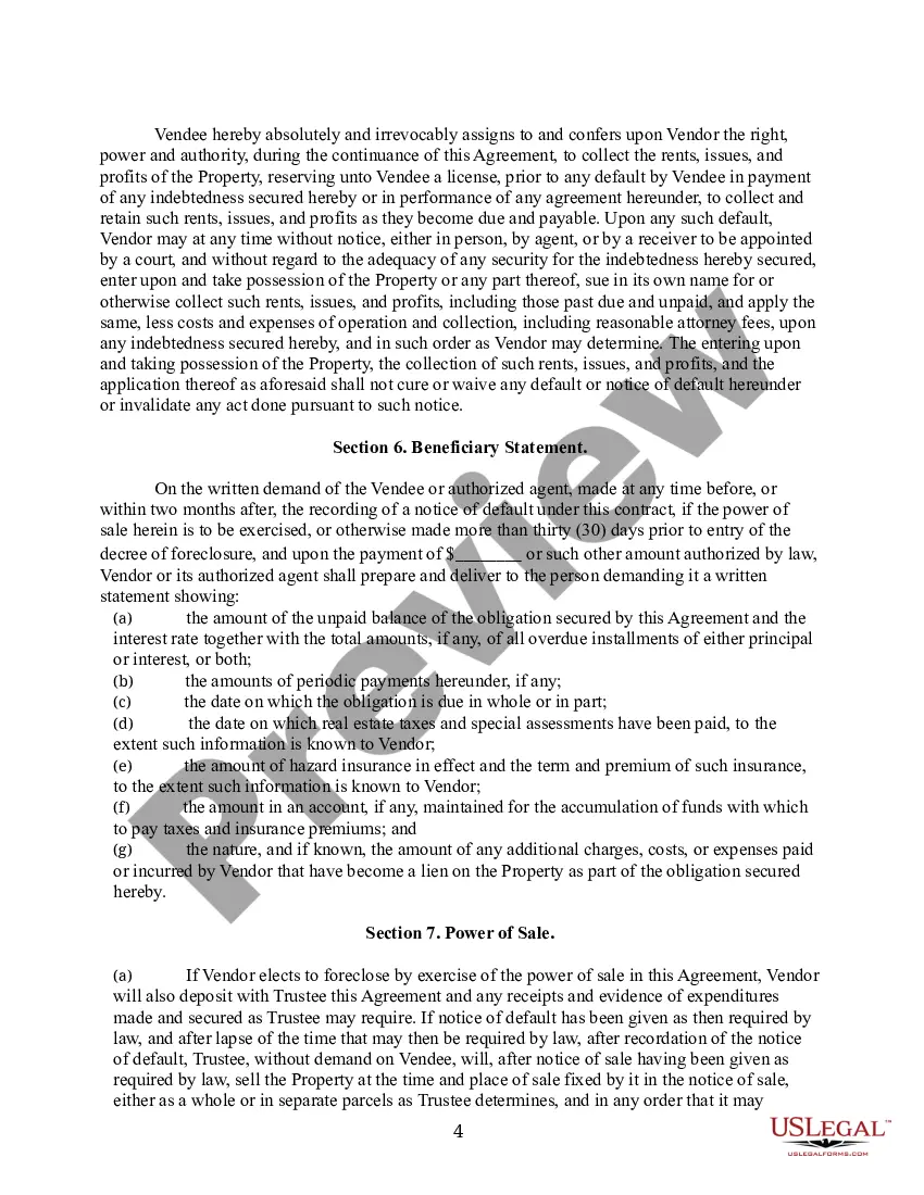 Preview Installment Land Sale Contract with Power of Sale