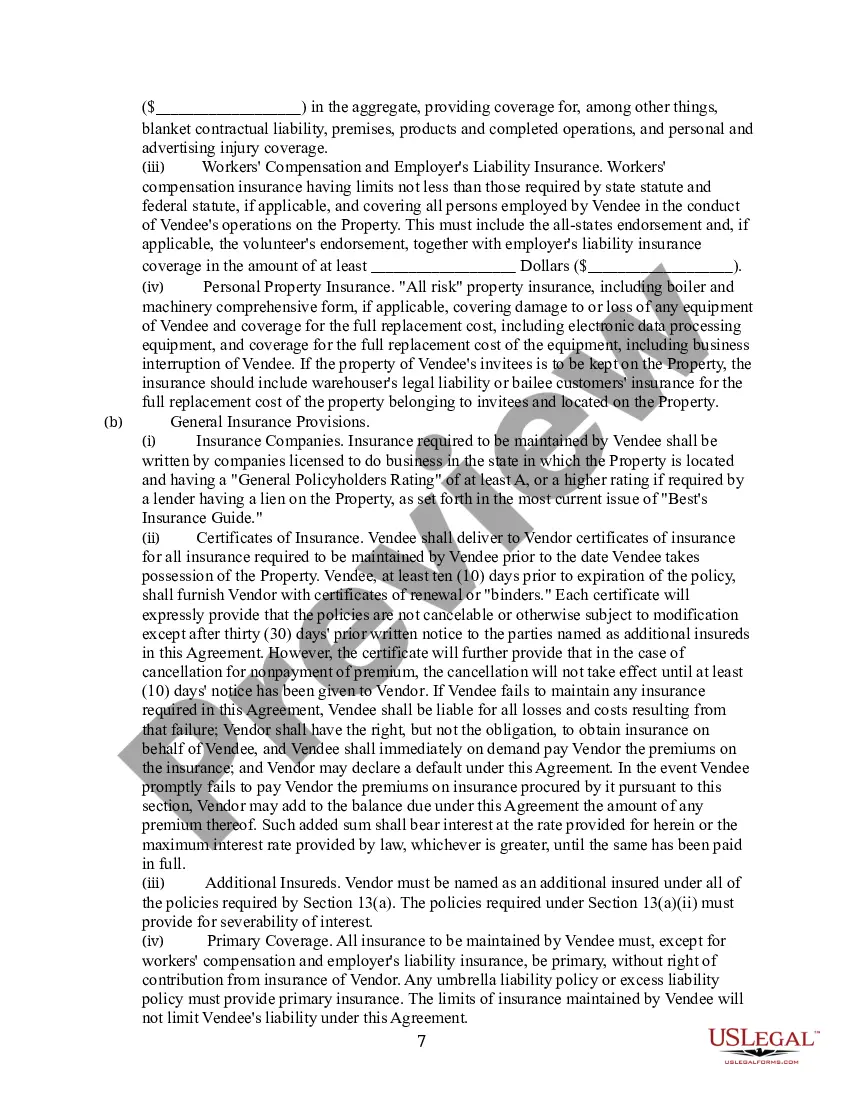 Preview Installment Land Sale Contract with Power of Sale