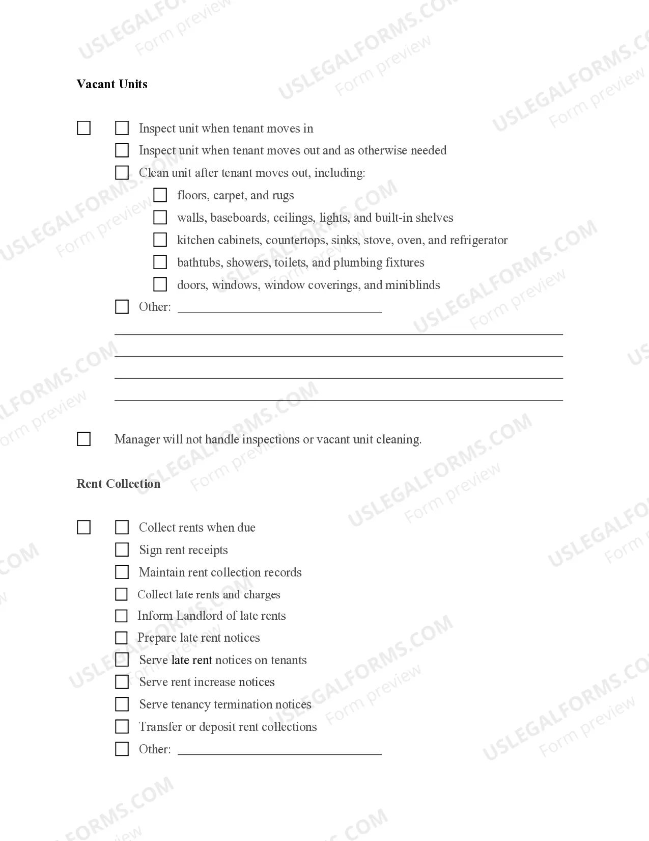 Preview Residential Rental Property Manager Agreement