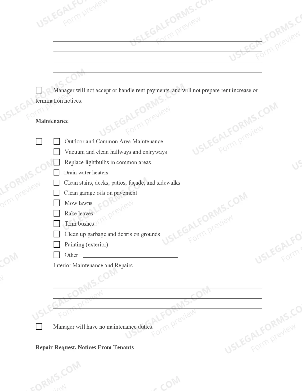 Preview Residential Rental Property Manager Agreement