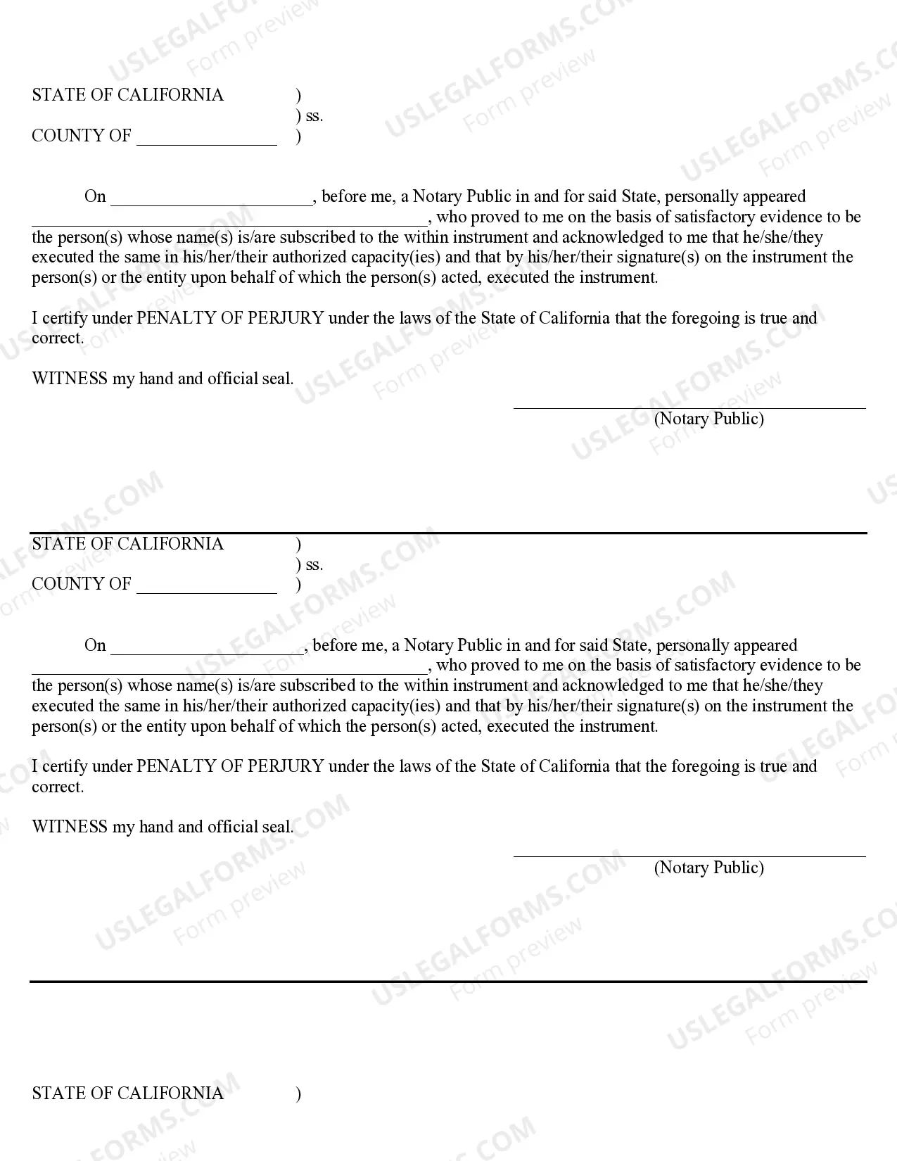 Preview Affidavit for Collection of Personal Property