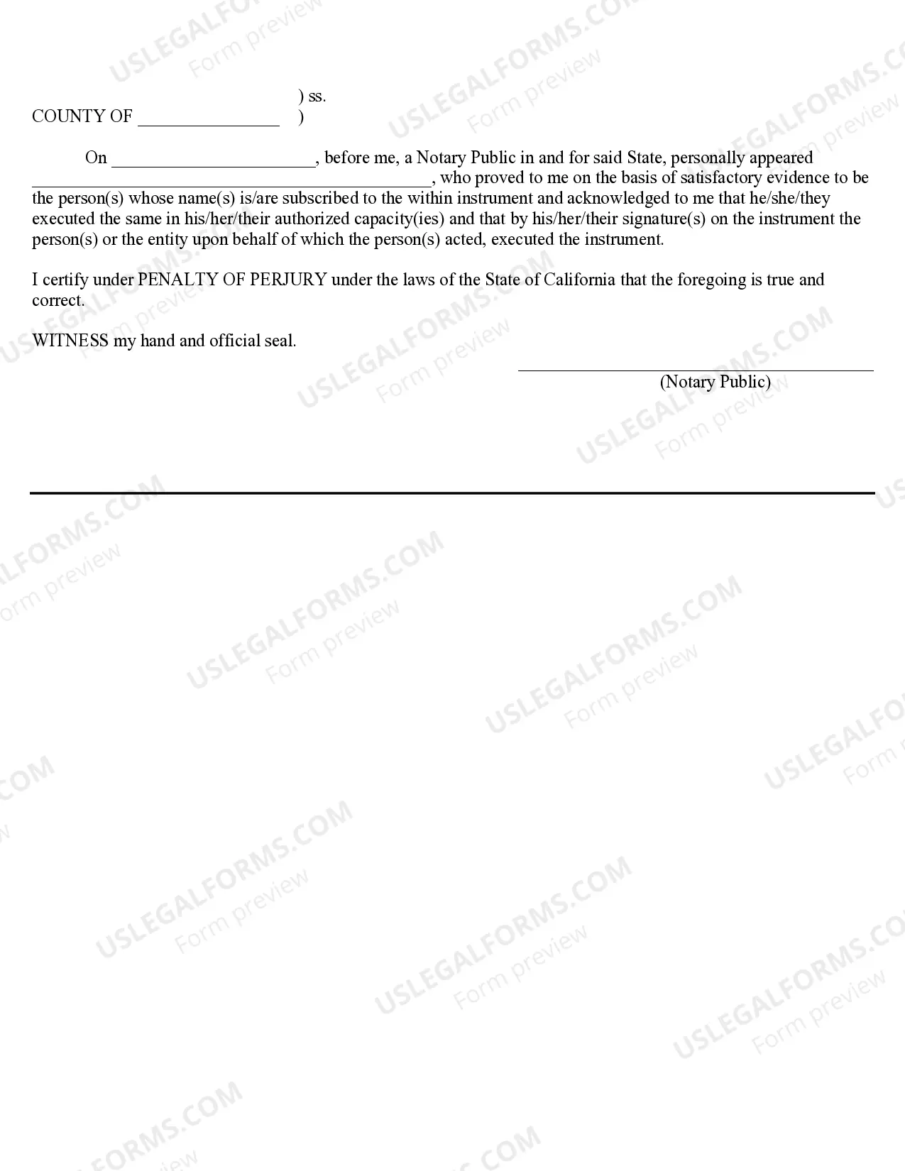 Preview Affidavit for Collection of Personal Property