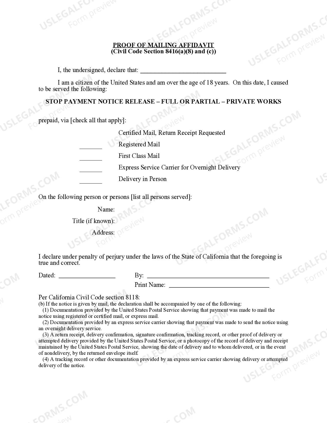 Preview Stop Payment Notice Release- Full or Partial- Private Works