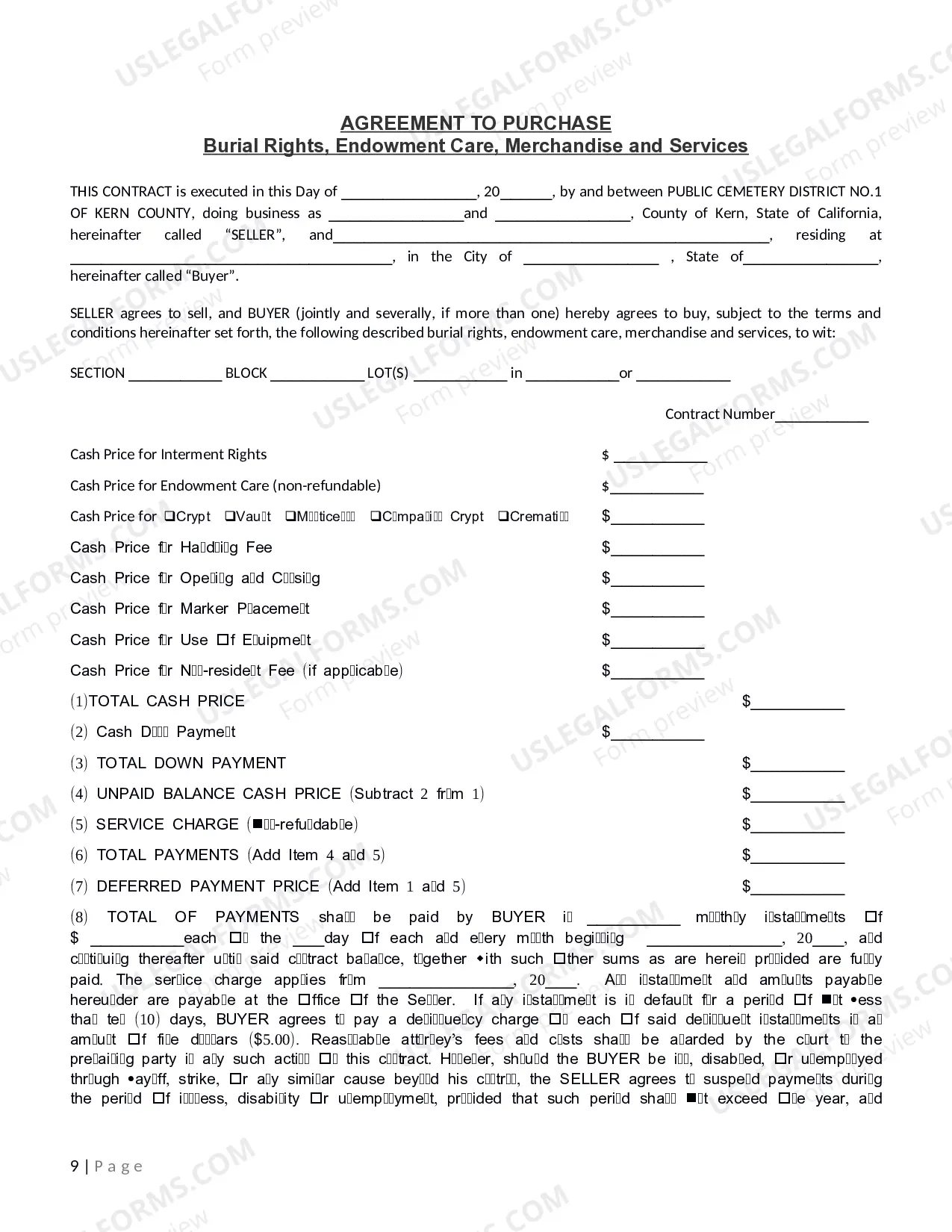 Preview Burial Rights Successor Affidavit