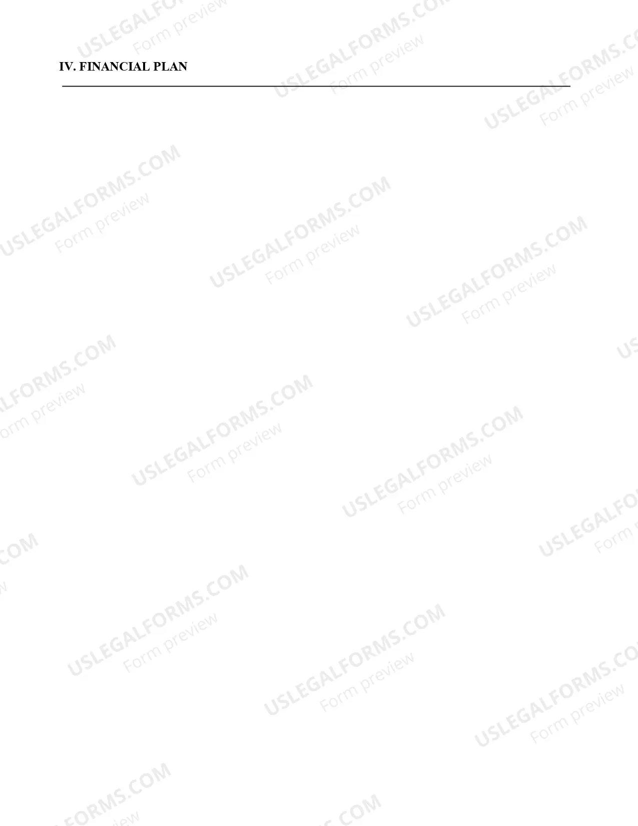 Preview Basic Business Plan