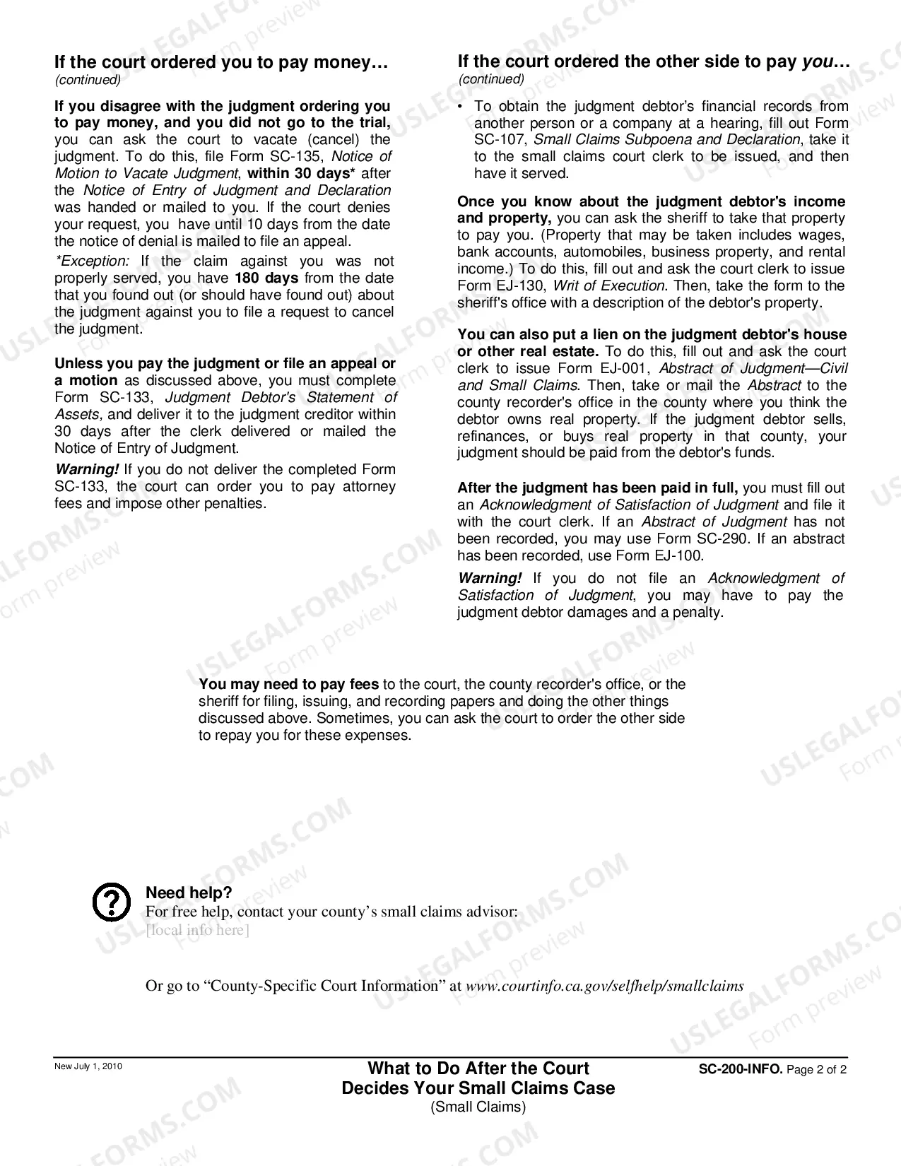 Preview What to Do After the Court Decides Your Small Claims Case