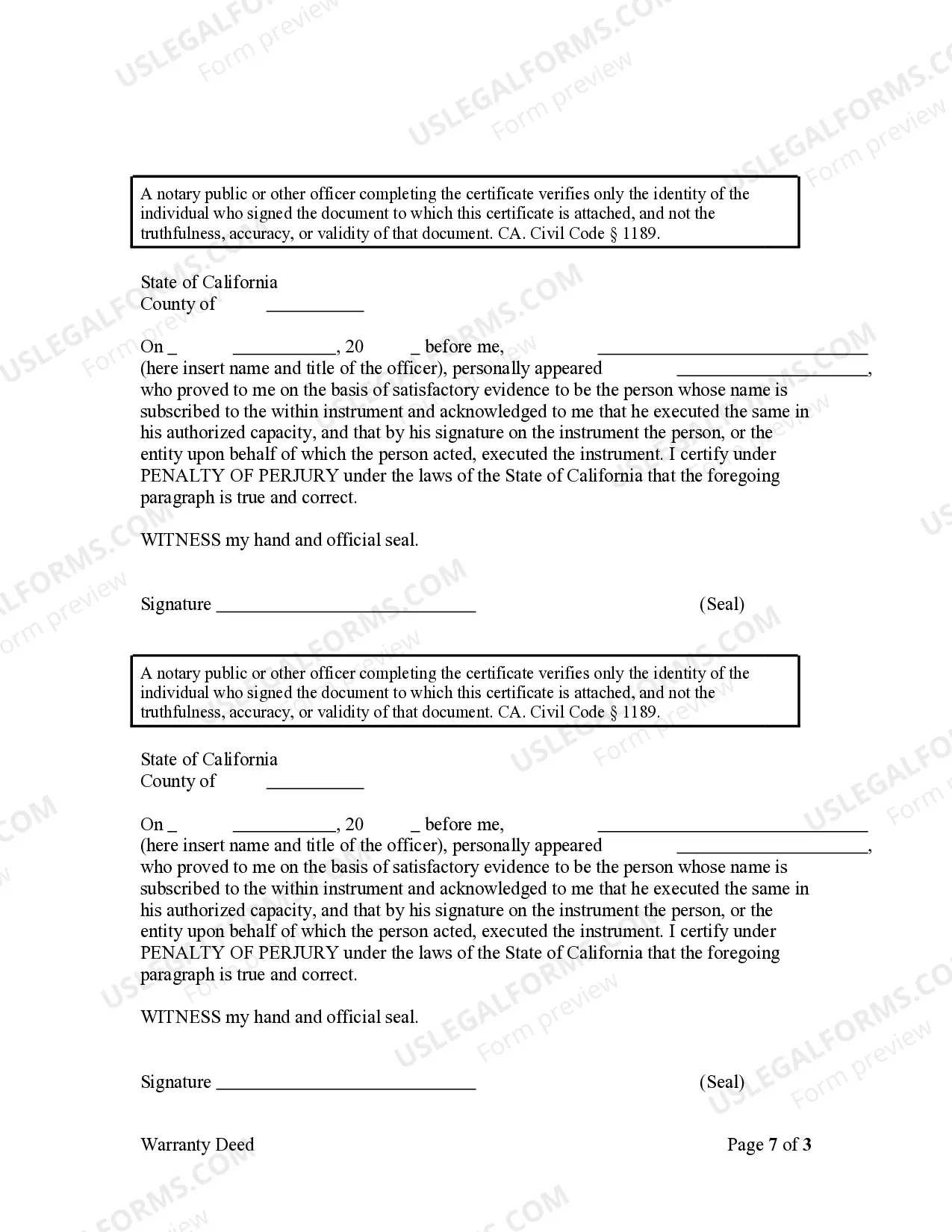 Preview Warranty Deed for Husband and Wife Converting Property from Tenants in Common to Joint Tenancy