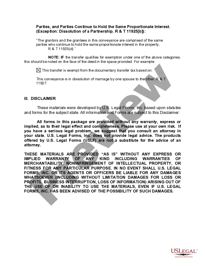 Get Grant Deed - Conversion of Community Property to Joint Tenancy Preview Grant Deed - Conversion of Community Property to Joint Tenancy