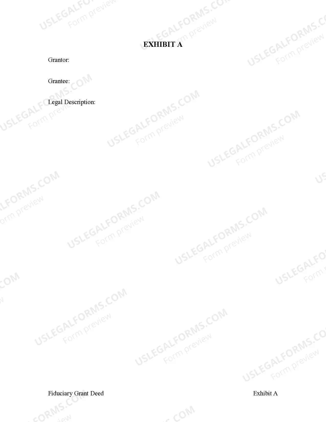 Preview Warranty Deed for Fiduciary