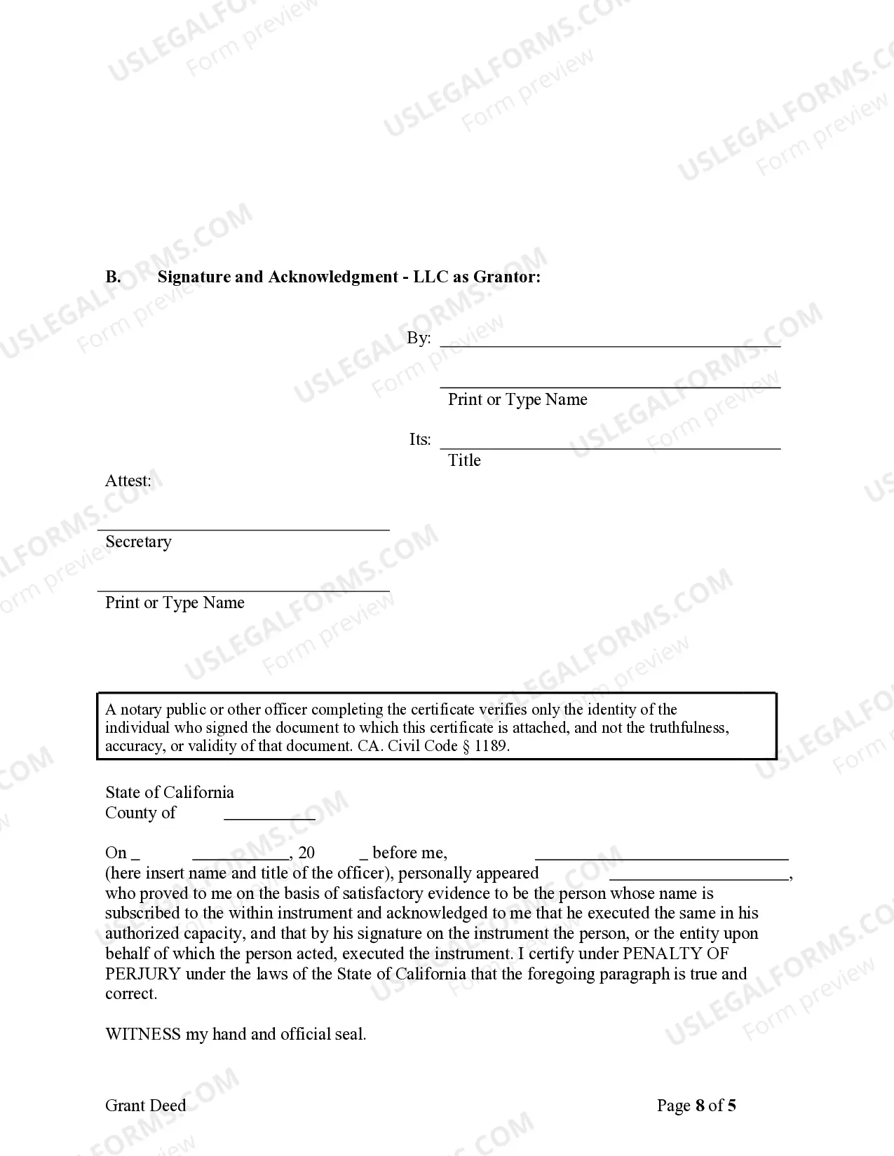 Preview Warranty Deed from Individual, Limited Partnership or LLC is the Grantor or Grantee