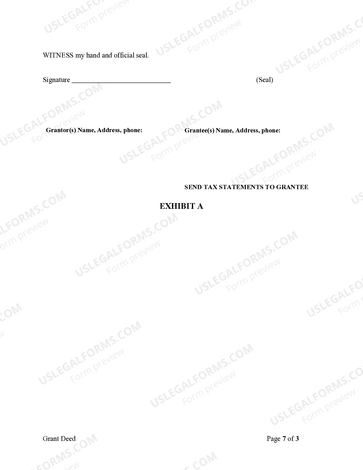 Preview Grant Deed - One Individual to Three Individuals as Joint Tenants