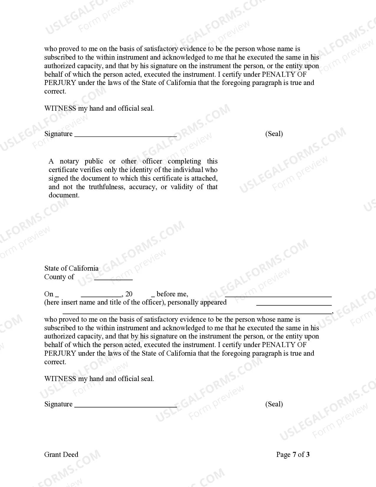 Preview Grant Deed - Two Individuals to Three Individuals as Joint Tenants