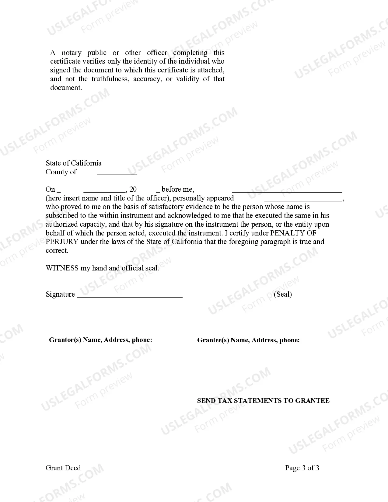 Preview Grant Deed - Two Individuals to a Trust