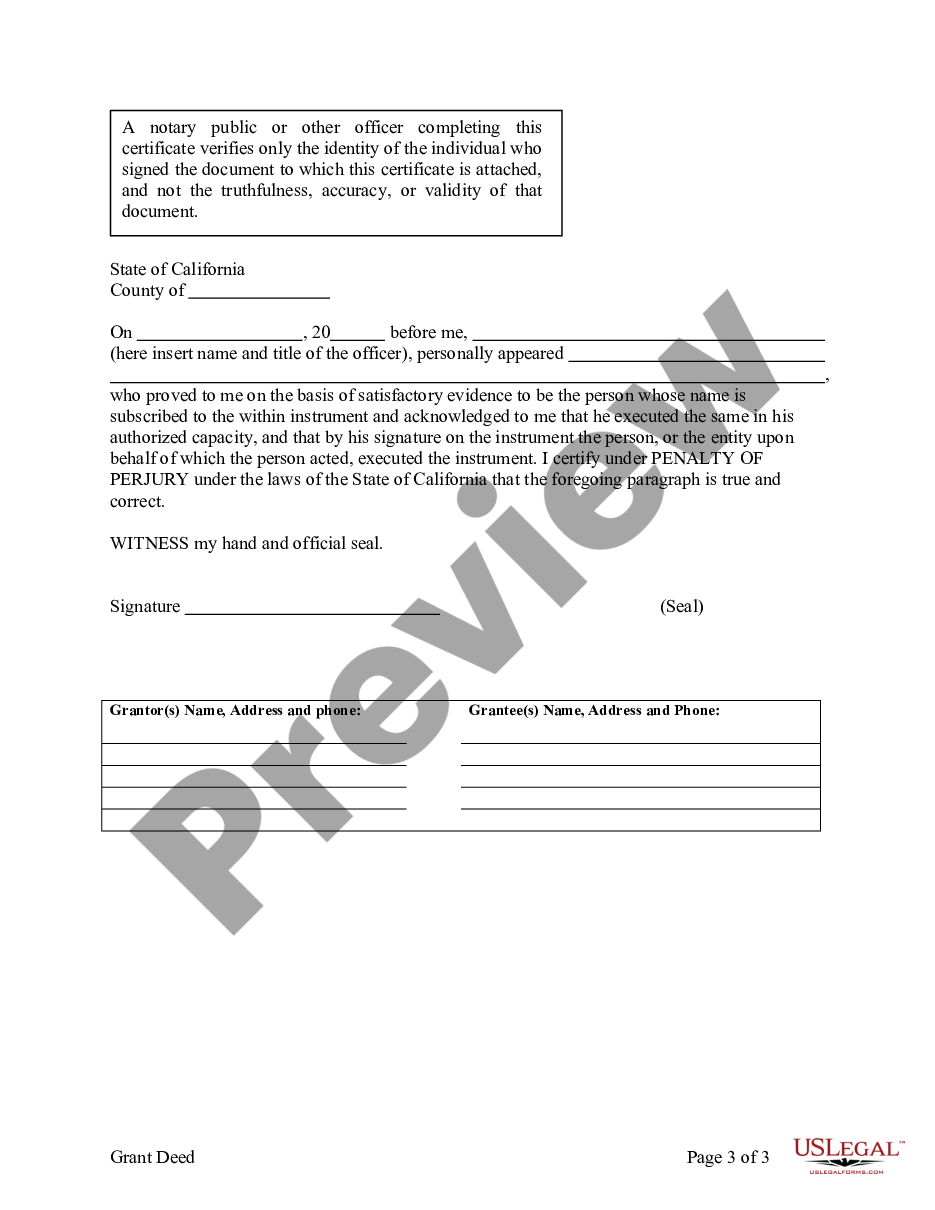 page 6 Grant Deed - Living Trust to Living Trust preview