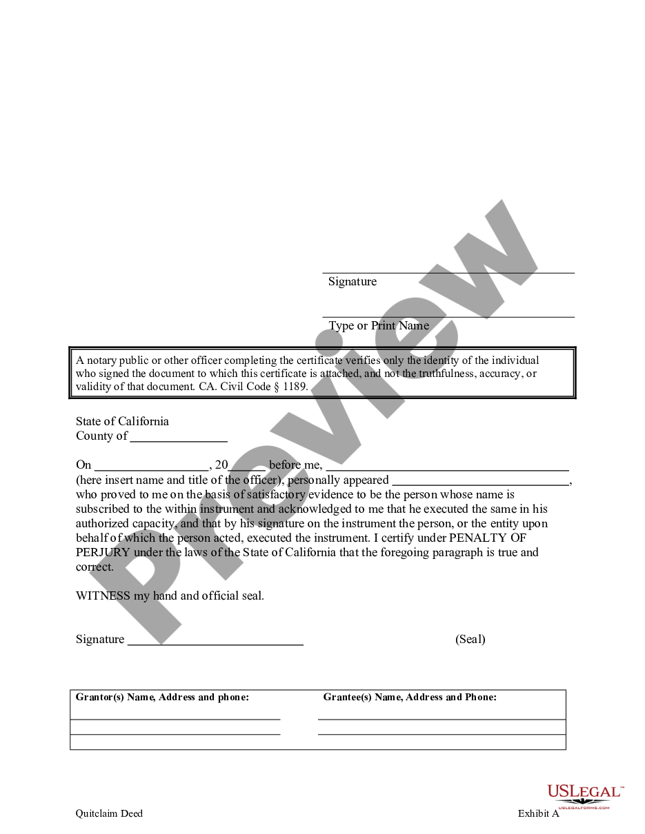 page 5 Quitclaim Deed from one Individual to Two Individuals as Joint Tenants preview