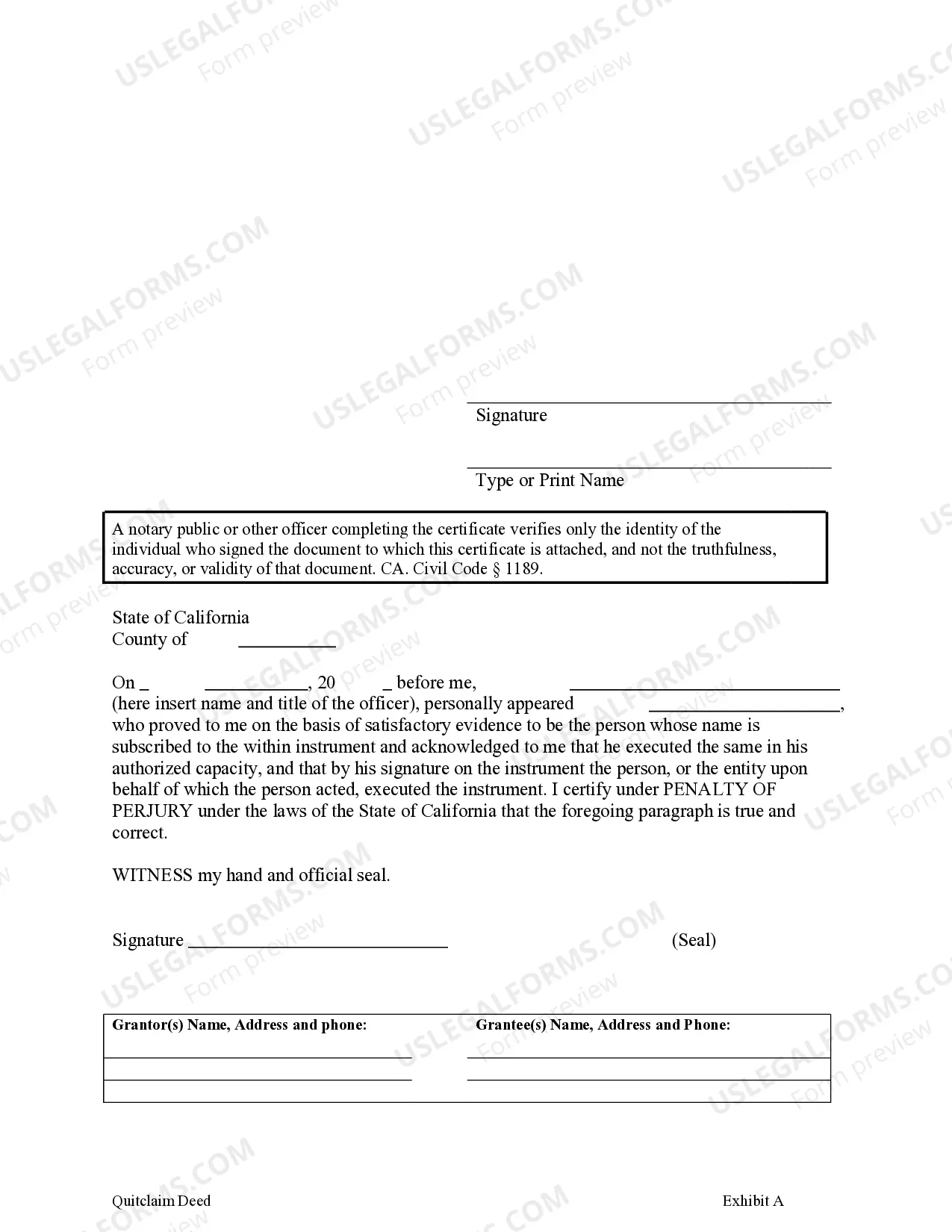 Preview Quitclaim Deed from one Individual to Two Individuals as Joint Tenants