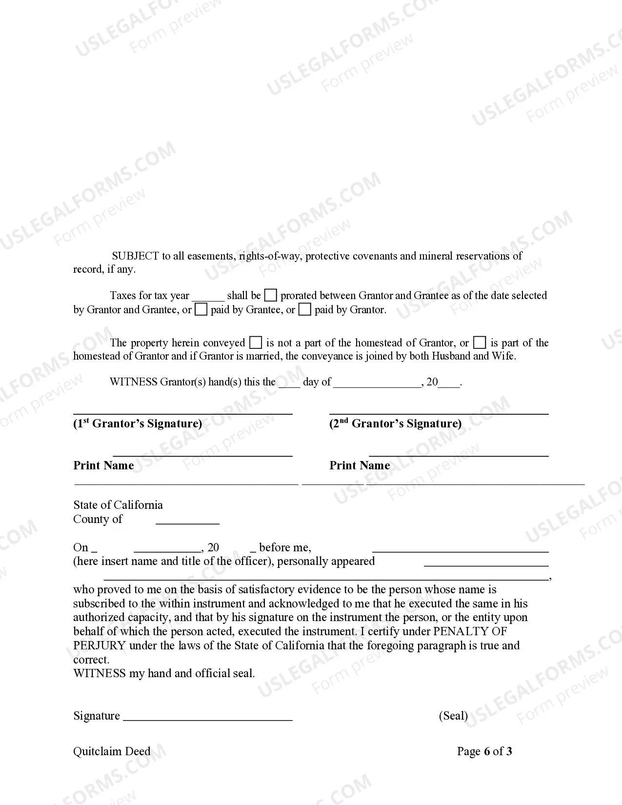 Preview Quitclaim Deed from two Individuals to One Individual