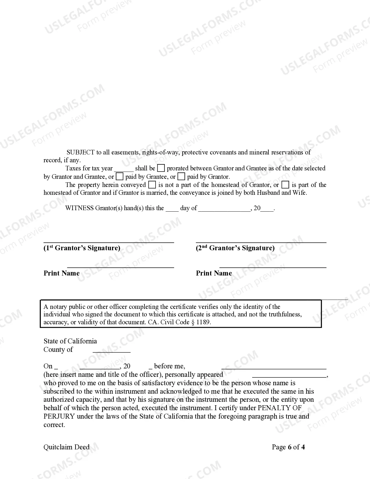 Preview Quitclaim Deed from two Individuals to Husband and Wife