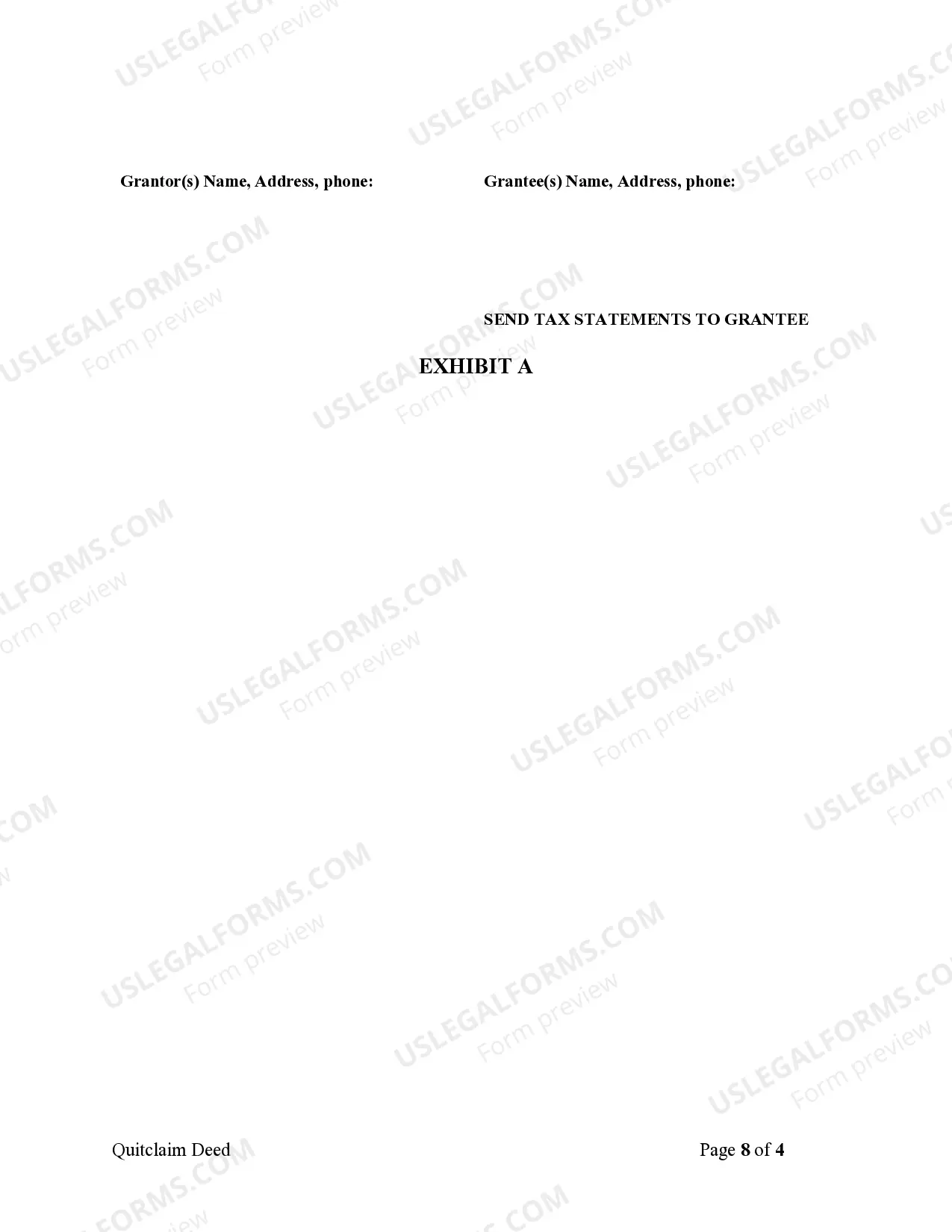 Preview Quitclaim Deed from two Individuals to Husband and Wife