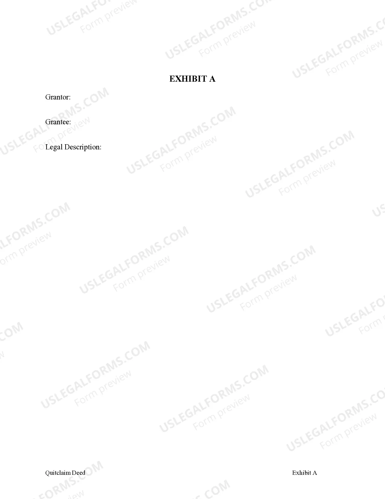 Preview Quitclaim Deed for Three Individuals to Four Individuals as Joint Tenants