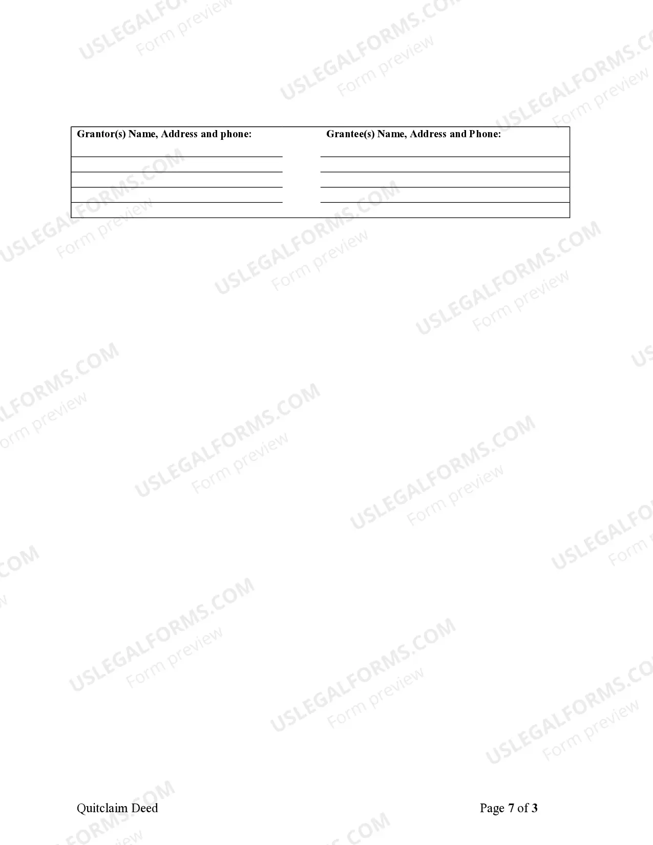 Preview Quitclaim Deed for Family Trust to Two Individuals as Joint Tenants