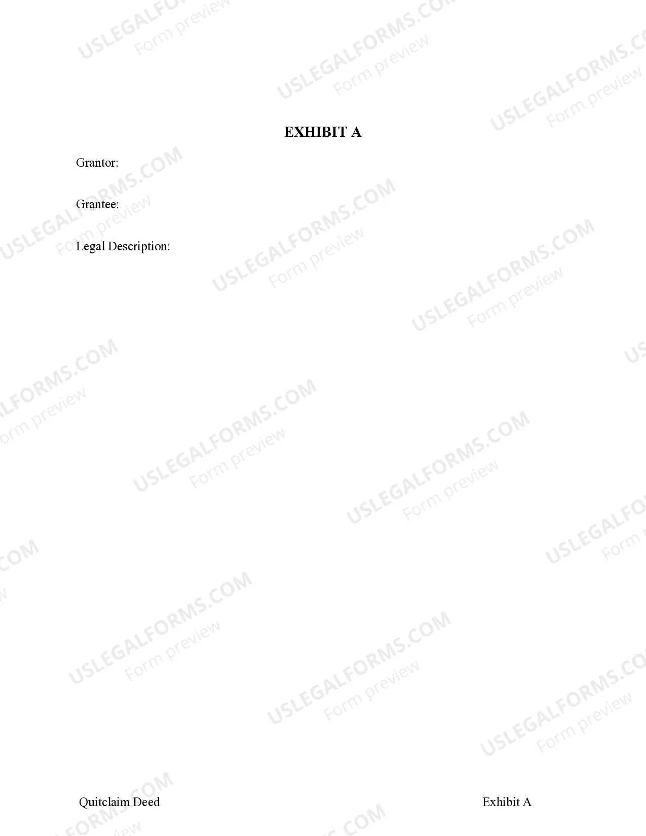 Preview Quitclaim Deed for Four Individuals to Six Individuals as Tenants in Common